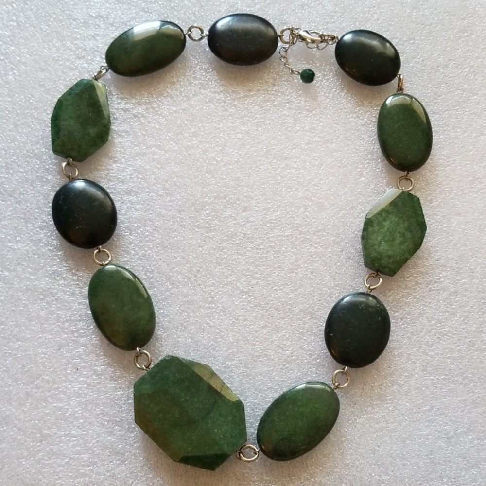 Green stone necklace